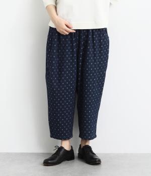 ドットジャカードデニムistaパンツ(インディゴ-F)