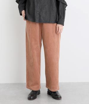 太畝コーデュロイワイドパンツ(ピンク-F)