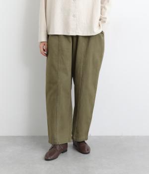 カラーデニム　istaバルーンパンツ(カーキ-F)