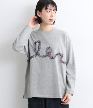 強撚フライスチェックフリルロンTEE(グレー-ONESIZE)