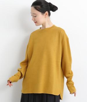 ニットソー　ラウンドヘムロンT(マスタード-F)