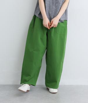 コットンライトチノクロス　ビッグポケットパンツ(グリーン-F)