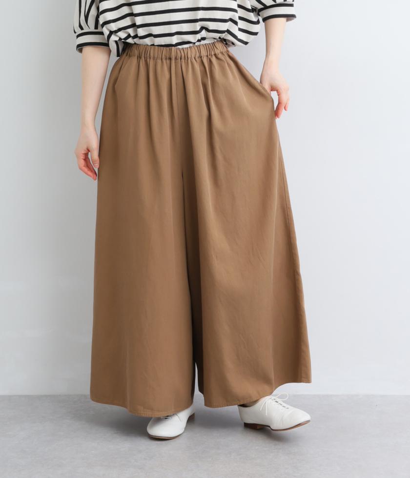 テンセルコットン　フレアパンツ