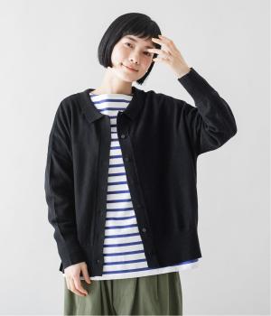 ごきげん2wayポロカーディガン(ブラック-F)