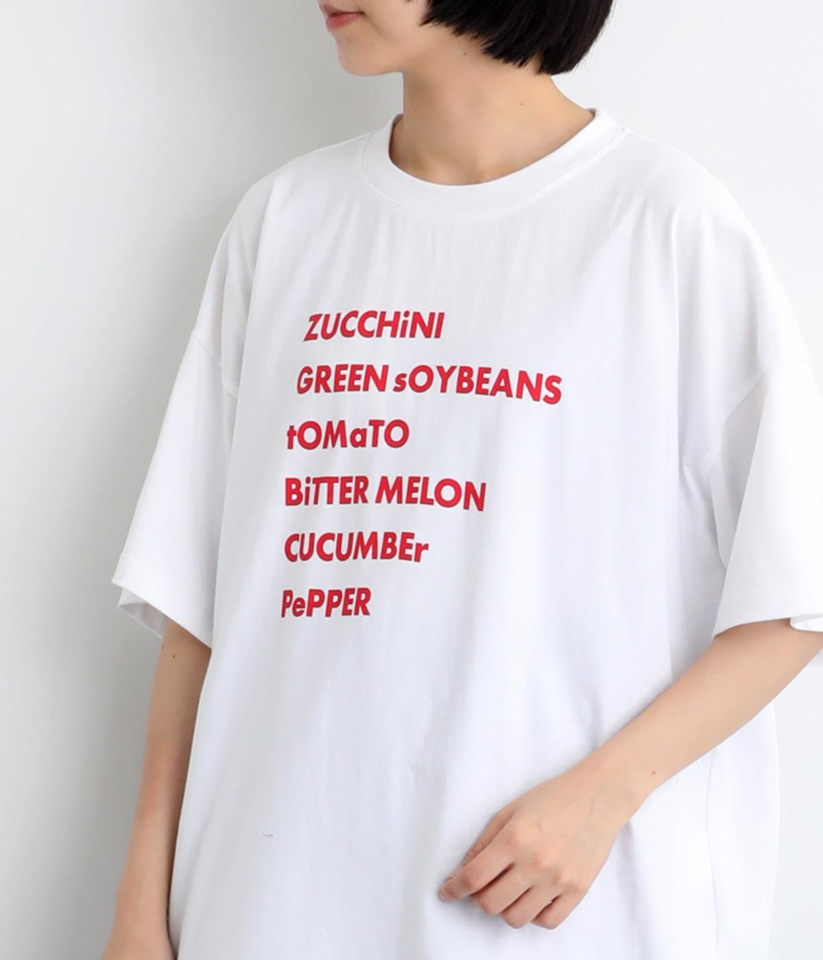 ★週末限定お値下げ中★ista-ire フリルデザイン Tシャツ WH コットンジャージー ベジタブルロゴTEE｜ista-ire（イスタイーレ）の
