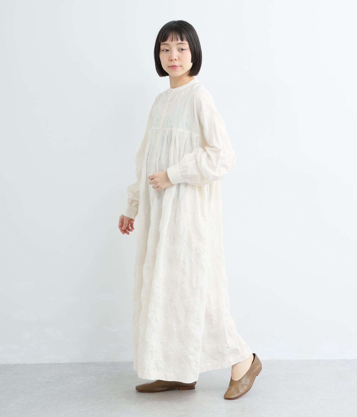 塩縮ドットタックワンピース(オフホワイト-F)