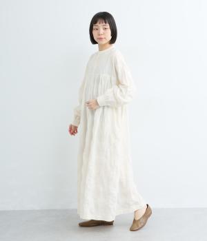 塩縮ドットタックワンピース(オフホワイト-F)