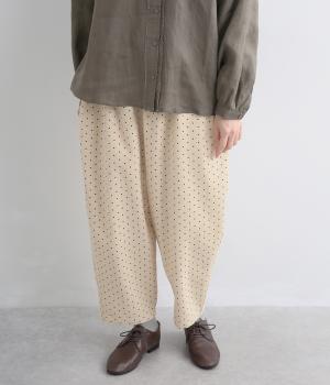ピンドットツイルistaパンツ(ナチュラル-F)