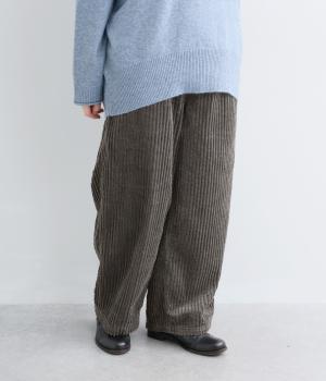 BIG WELLコーデュロイ　ストレートパンツ（グレー・F）