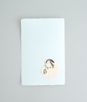 切り絵はがき　夏　蚊遣りぶた　5枚セット(カラー1-ONESIZE)