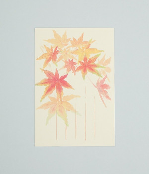 季節のはがき　紅葉がさね　5枚セット(カラー1-ONESIZE)