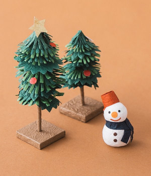 もみの木と雪だるま(カラー1-ONESIZE)