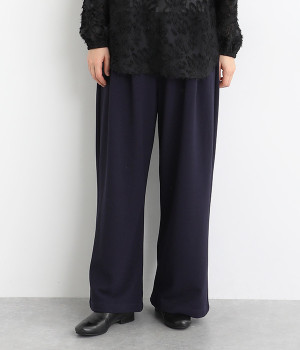 ツータックワイドパンツ(ネイビー-ONESIZE)