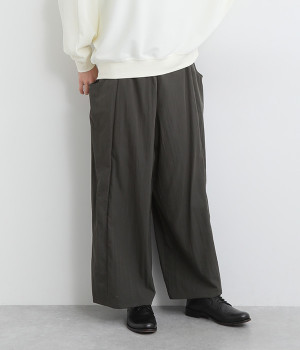 ナイロンヴィンテージ ドレープポケットワイドパンツ(チャコール-ONESIZE)