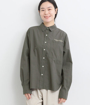 コットンブロード スタンダードシャツ(チャコール-ONESIZE)