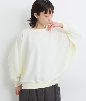 リップル 9分袖ドルマンプルオーバー(オフホワイト-ONESIZE)