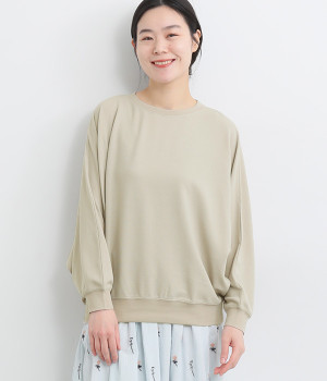リップル 9分袖ドルマンプルオーバー(ライトグレー-ONESIZE)