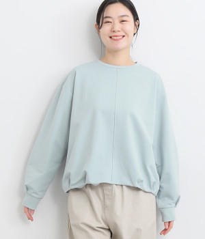 ミニ裏毛 タックヘムプルオーバー(ブルー-ONESIZE)