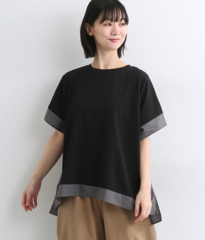 接触冷感 ポンチョプルオーバー(クロ-ONESIZE)