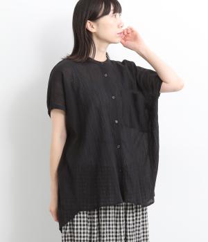 シアーワッシャー ドルマンシャツ(クロ-ONESIZE)