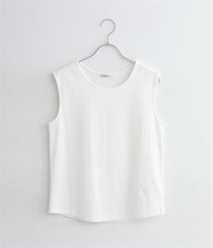 アイスリブBASICタンクトップ(オフホワイト-ONESIZE)