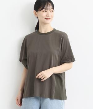 リブデザインＴシャツ(チャコール-ONESIZE)