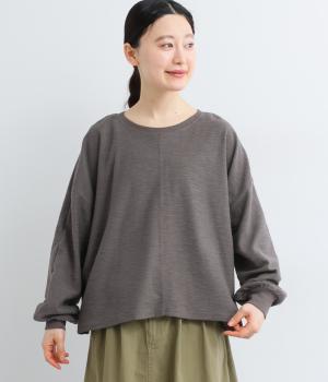 ソフトインレイ(裏面使い)切替えドルマンプルオーバー長袖