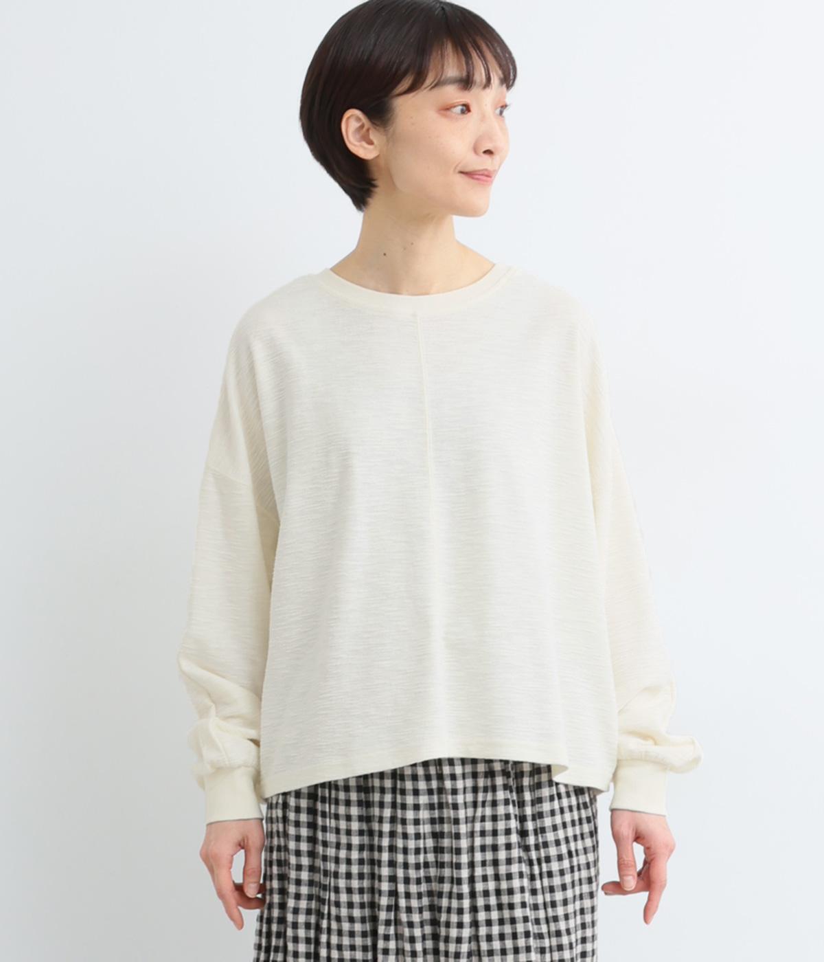 ソフトインレイ(裏面使い)切替えドルマンプルオーバー長袖(オフ-F)