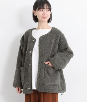 ひょうたんキルトボア ブルゾン