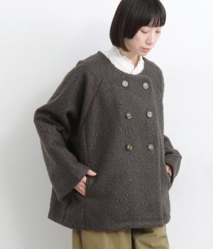 ブークレー ポンチョコート(チャコール-F)