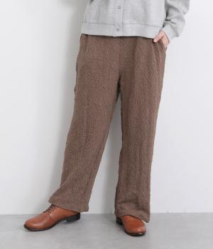 ふくれジャカードイージーパンツ(モカチャ-F)