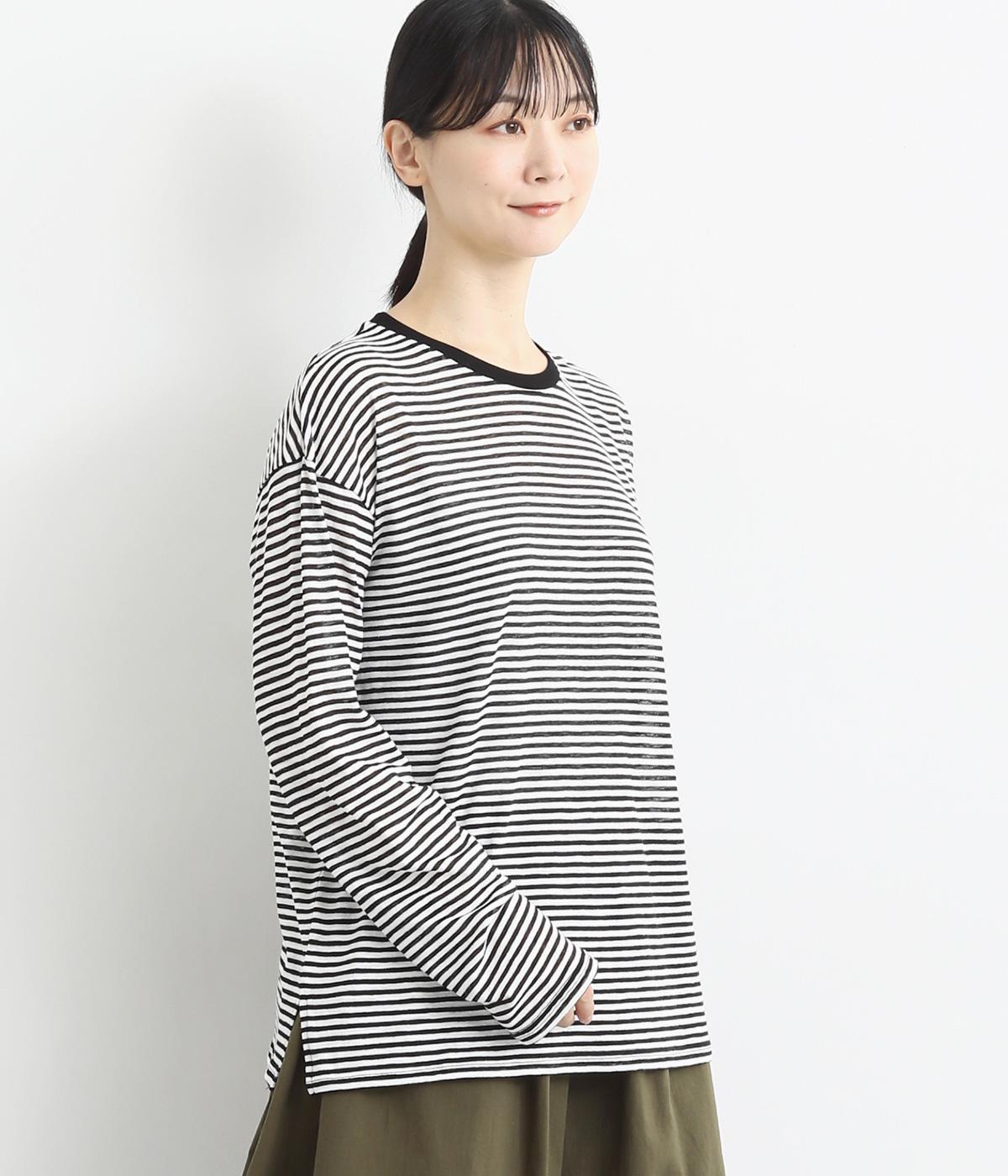 シアーボーダーロンTEE(シロ×クロ-F)