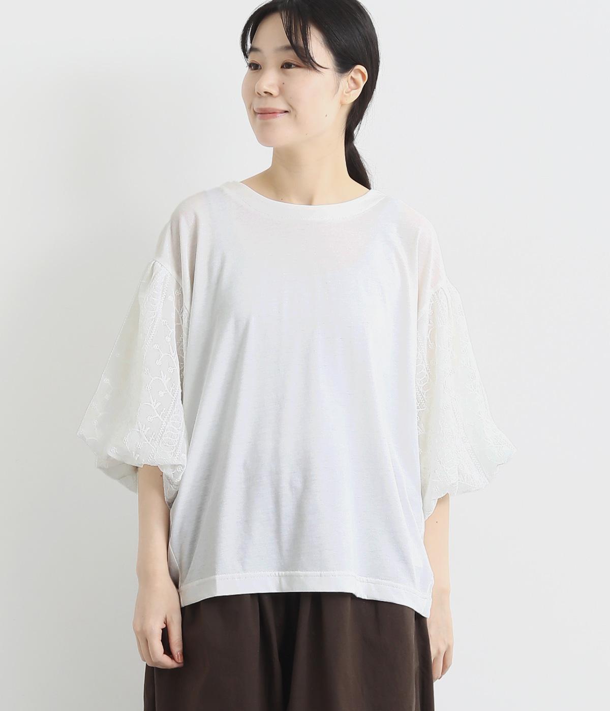 袖バルーン6分袖プルオーバー(オフホワイト-F)