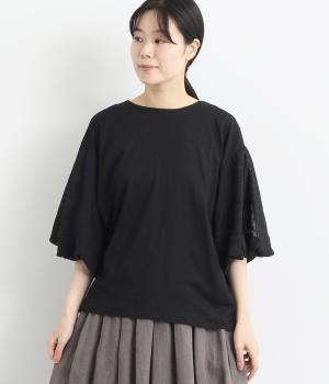 袖バルーン6分袖プルオーバー(クロ-F)