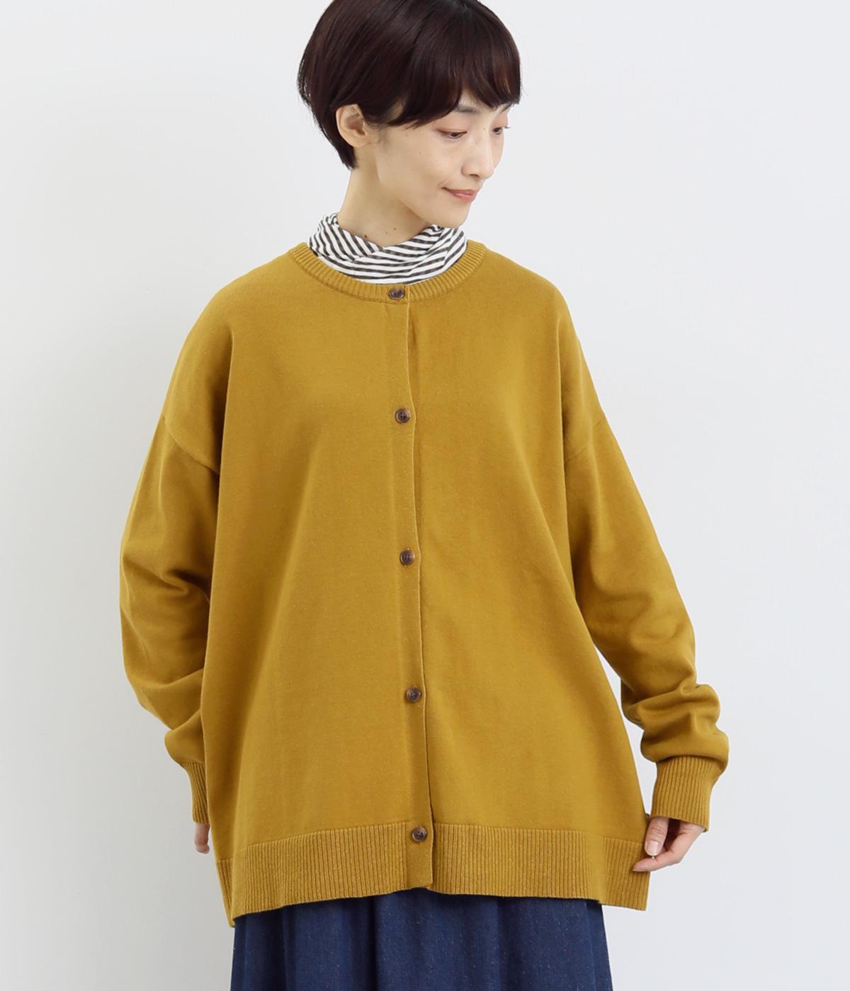 ボクシーオーバーカーディガン(マスタード-F)