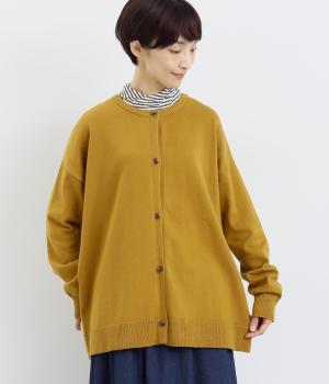 ボクシーオーバーカーディガン(マスタード-F)