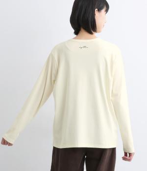 バックロゴカラーロンTEE(アイボリー-F)