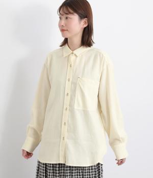 綾織表起毛先染めスタンダードシャツ(エクリュ-F)