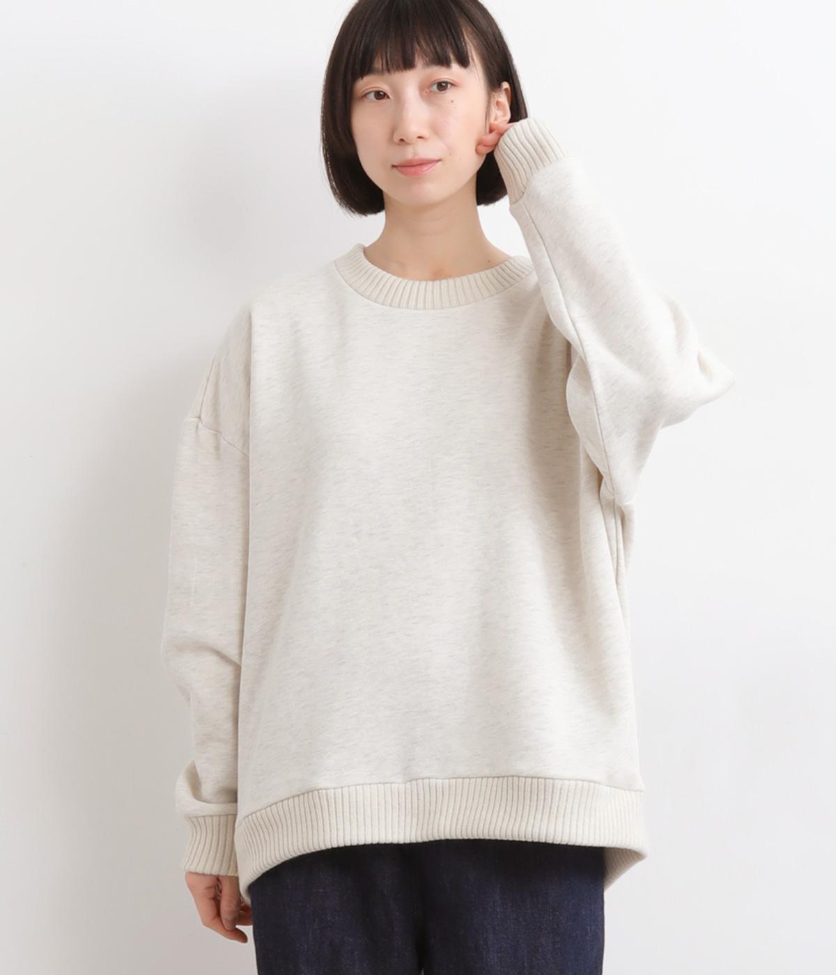 ニットリブプルオーバー長袖(杢オフ-F)