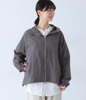 ワッシャーナイロンラグランスタンドNブルゾン長袖(チャコール-F)