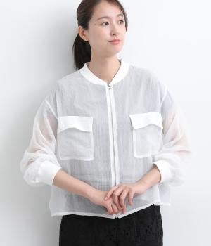 シアーリップストップリブブルゾン