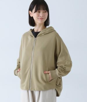 TC裏毛ドルマンフードパーカ長袖(ピスタチオ-F)