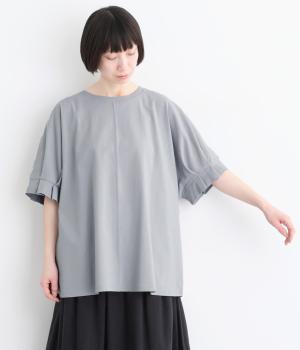 接触冷感ドライタッチ天竺 袖タックドルマンTEE