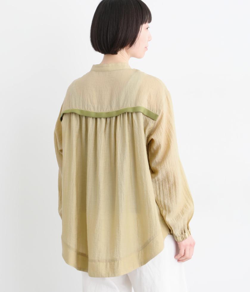 ナチュラルワッシャー バックテープギャザーチュニック