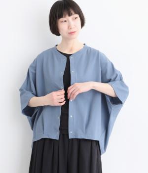 リネンタッチカットソー 6分袖ドルマンタックカーディガン