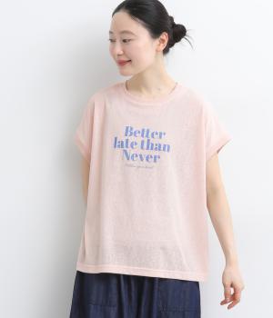 シアー天竺ロゴフレンチスリーブ