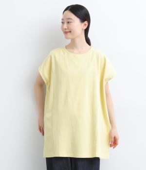 スモッキング刺繍チュニックTEE(ライトイエロー-F)