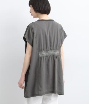 スモッキング刺繍チュニックTEE(スミクロ-F)