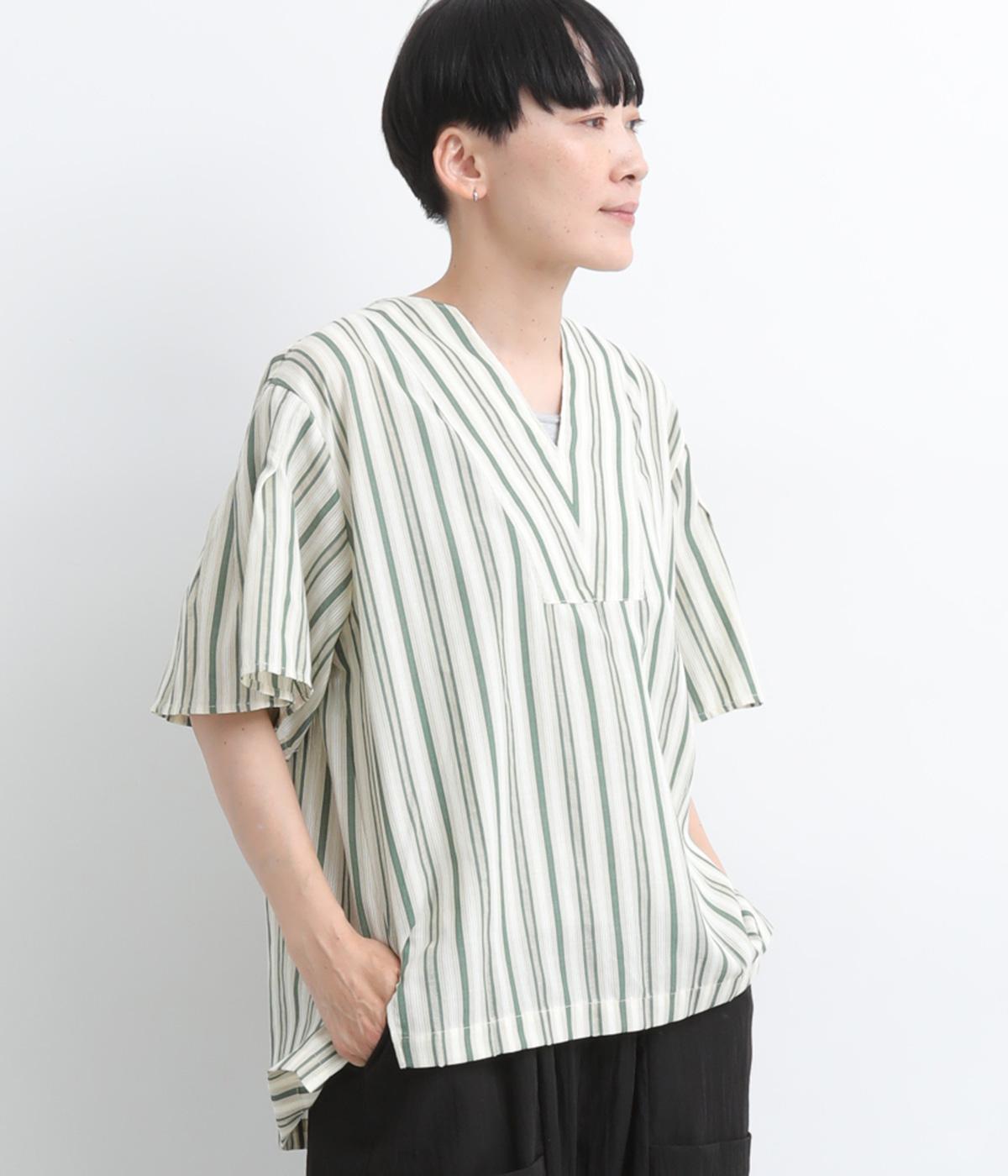 コットン混 ストライプブラウス｜MAFRAIS（マフレ）の商品詳細
