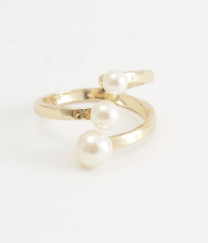 トリプルパールリング(ゴールド-ONESIZE)